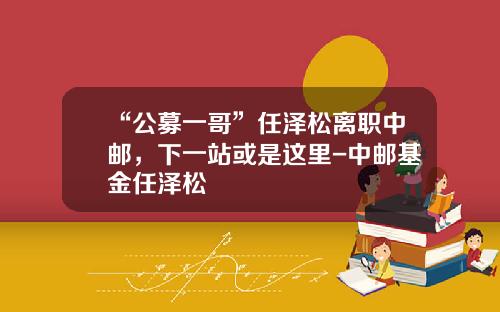 “公募一哥”任泽松离职中邮，下一站或是这里-中邮基金任泽松