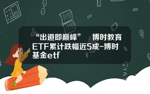 “出道即巅峰” 博时教育ETF累计跌幅近5成-博时基金etf