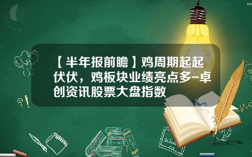 【半年报前瞻】鸡周期起起伏伏，鸡板块业绩亮点多-卓创资讯股票大盘指数
