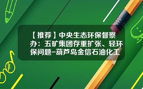 【推荐】中央生态环保督察办：五矿集团存重扩张、轻环保问题-葫芦岛金信石油化工有限公司