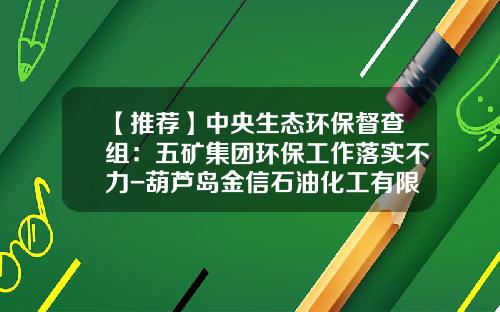 【推荐】中央生态环保督查组：五矿集团环保工作落实不力-葫芦岛金信石油化工有限公司