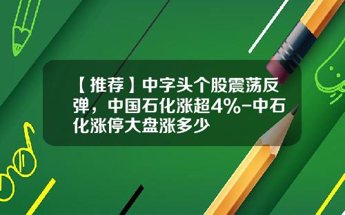【推荐】中字头个股震荡反弹，中国石化涨超4%-中石化涨停大盘涨多少