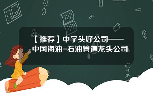 【推荐】中字头好公司——中国海油-石油管道龙头公司