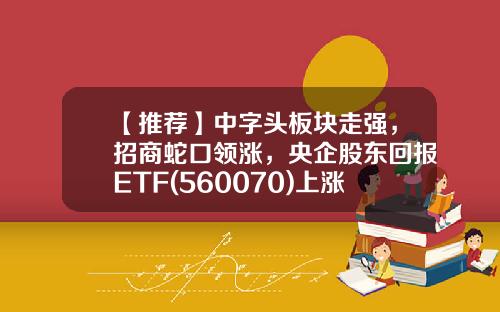 【推荐】中字头板块走强，招商蛇口领涨，央企股东回报ETF(560070)上涨2.47%-股东资讯的股票
