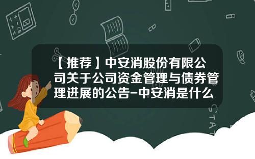 【推荐】中安消股份有限公司关于公司资金管理与债券管理进展的公告-中安消是什么公司