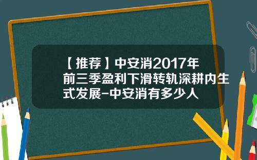 【推荐】中安消2017年前三季盈利下滑转轨深耕内生式发展-中安消有多少人