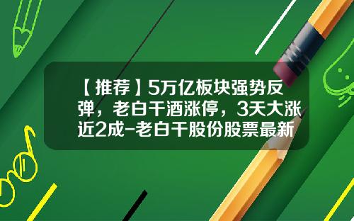 【推荐】5万亿板块强势反弹，老白干酒涨停，3天大涨近2成-老白干股份股票最新资讯