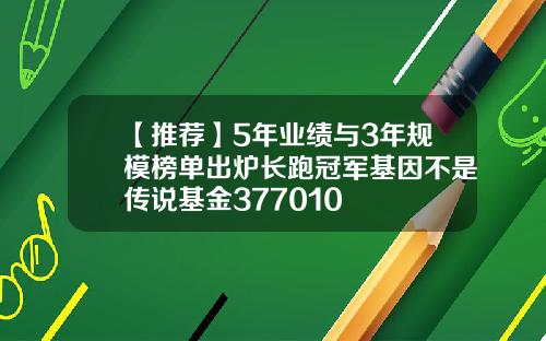 【推荐】5年业绩与3年规模榜单出炉长跑冠军基因不是传说基金377010