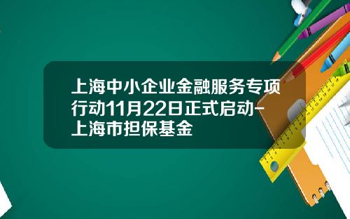 上海中小企业金融服务专项行动11月22日正式启动-上海市担保基金