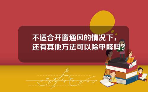 不适合开窗通风的情况下，还有其他方法可以除甲醛吗？
