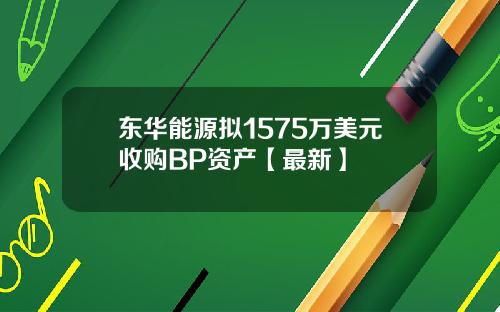 东华能源拟1575万美元收购BP资产【最新】