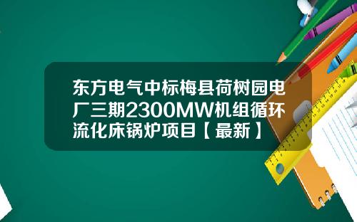 东方电气中标梅县荷树园电厂三期2300MW机组循环流化床锅炉项目【最新】