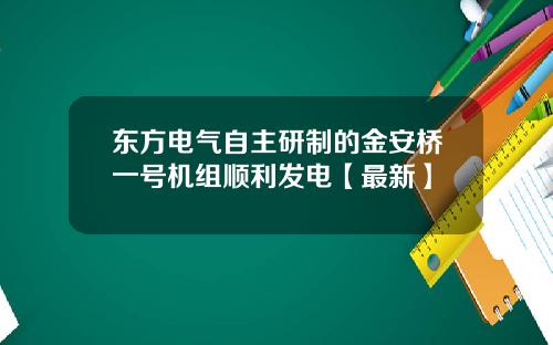 东方电气自主研制的金安桥一号机组顺利发电【最新】