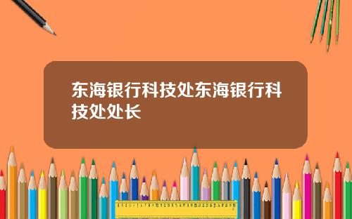 东海银行科技处东海银行科技处处长