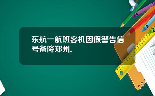 东航一航班客机因假警告信号备降郑州.