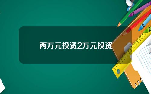 两万元投资2万元投资