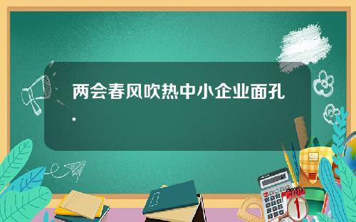 两会春风吹热中小企业面孔.