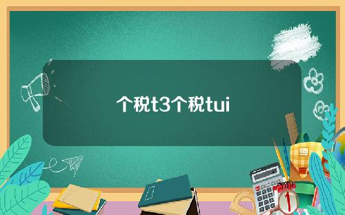 个税t3个税tui