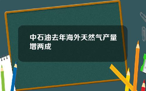 中石油去年海外天然气产量增两成