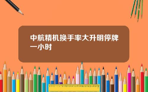中航精机换手率大升明停牌一小时