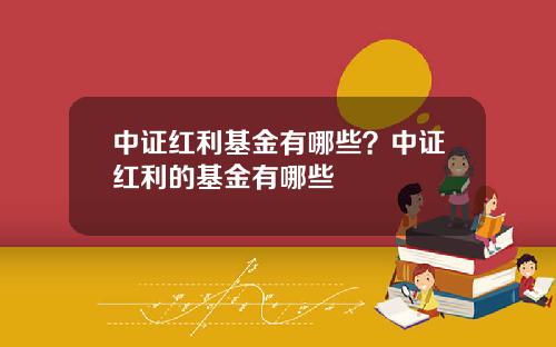 中证红利基金有哪些？中证红利的基金有哪些