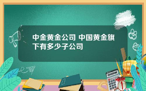 中金黄金公司 中国黄金旗下有多少子公司