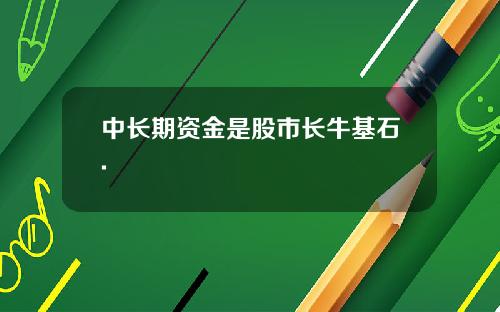 中长期资金是股市长牛基石.