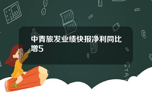 中青旅发业绩快报净利同比增5