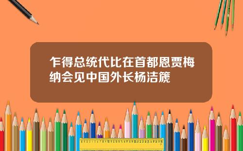 乍得总统代比在首都恩贾梅纳会见中国外长杨洁篪