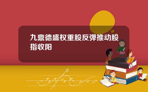 九鼎德盛权重股反弹推动股指收阳