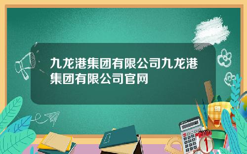 九龙港集团有限公司九龙港集团有限公司官网