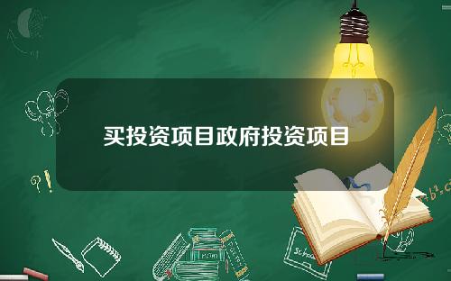 买投资项目政府投资项目