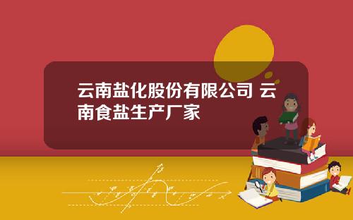 云南盐化股份有限公司 云南食盐生产厂家