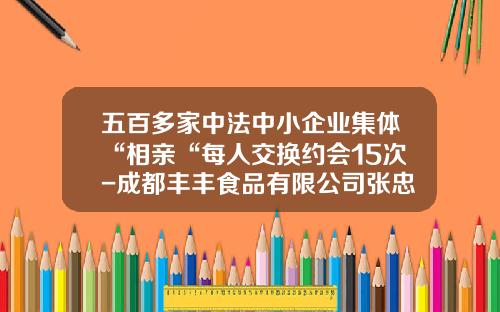 五百多家中法中小企业集体“相亲“每人交换约会15次-成都丰丰食品有限公司张忠伟