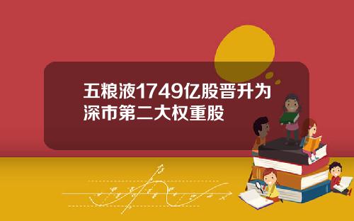 五粮液1749亿股晋升为深市第二大权重股