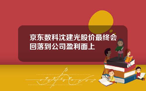 京东数科沈建光股价最终会回落到公司盈利面上