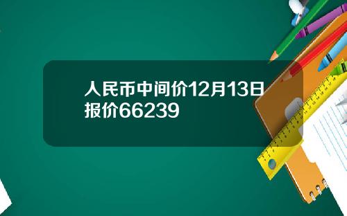 人民币中间价12月13日报价66239