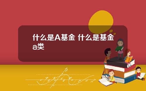 什么是A基金 什么是基金a类