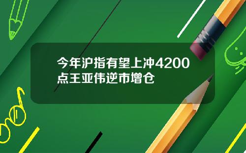 今年沪指有望上冲4200点王亚伟逆市增仓
