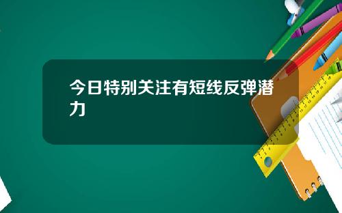 今日特别关注有短线反弹潜力