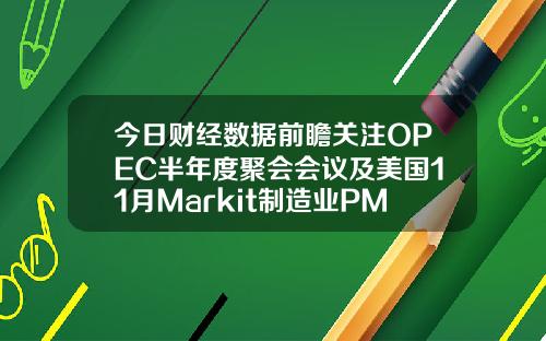 今日财经数据前瞻关注OPEC半年度聚会会议及美国11月Markit制造业PMI