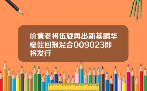 价值老将伍旋再出新基鹏华稳健回报混合009023即将发行