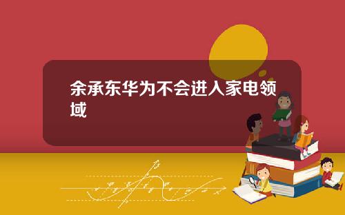 余承东华为不会进入家电领域
