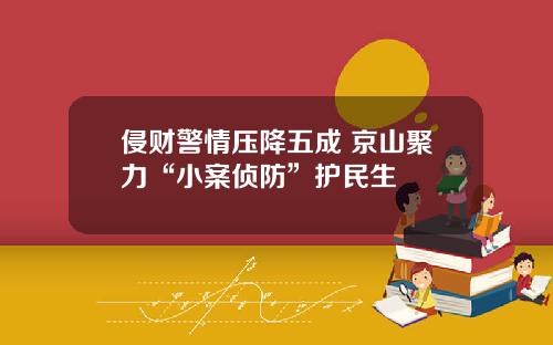 侵财警情压降五成 京山聚力“小案侦防”护民生