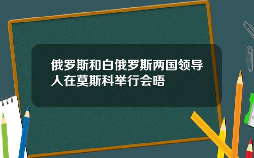 俄罗斯和白俄罗斯两国领导人在莫斯科举行会晤