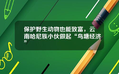 保护野生动物也能致富，云南哈尼族小伙做起“鸟塘经济”