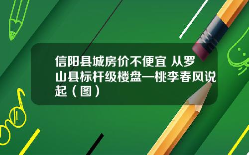信阳县城房价不便宜 从罗山县标杆级楼盘—桃李春风说起（图）
