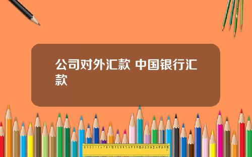 公司对外汇款 中国银行汇款