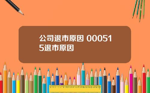 公司退市原因 000515退市原因