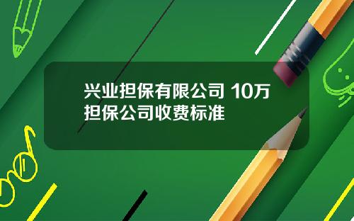 兴业担保有限公司 10万担保公司收费标准